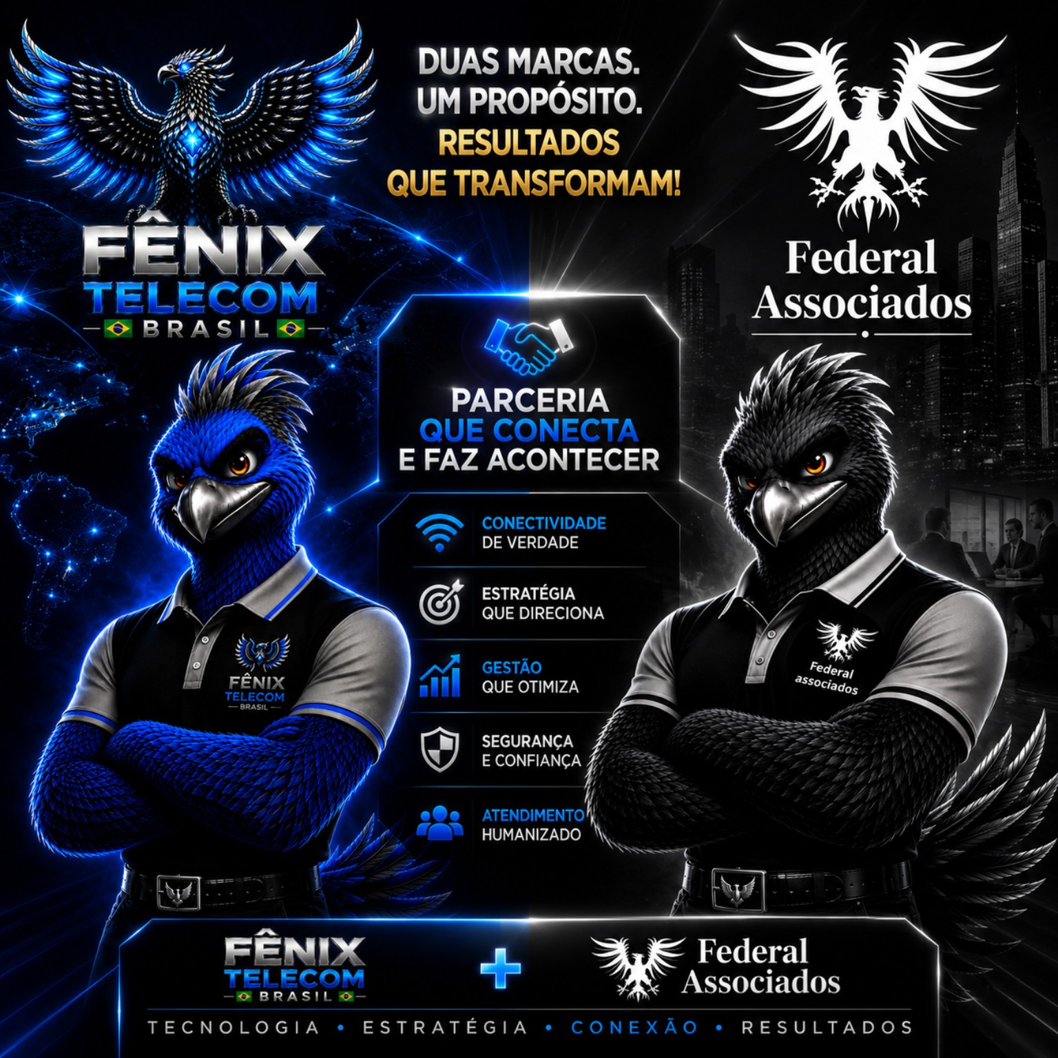 Parceria Fênix Telecom Brasil e Federal Associados — Duas marcas, um propósito